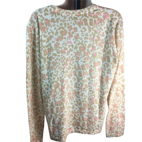 Womens Chawicks Button Up Cardigan u Knit Long sleeve Sweater u Size Large Pink - Picture 4 of 6